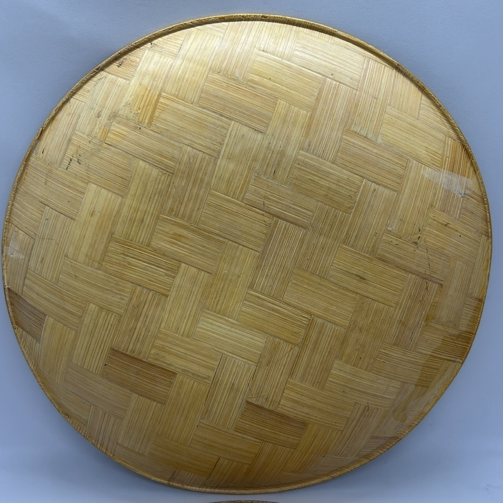 Decorative Set of Two 11’inch. Bamboo Wall Art with Asian Design Plates - Picture 13 of 13